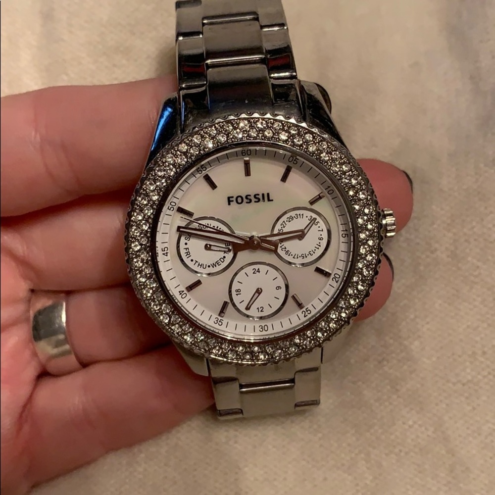 Fossil rhinestone watch